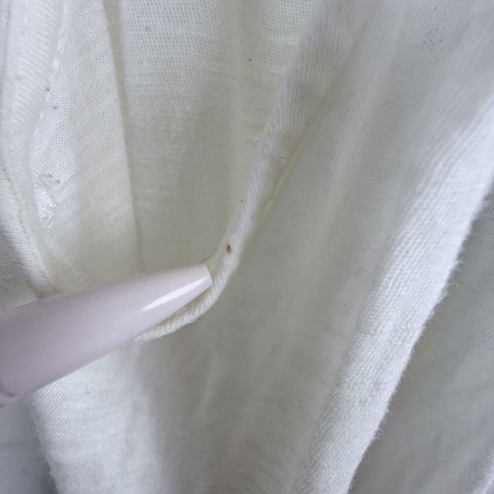 maeve by anthropologie neela embroidered babydoll bohemian white women's tank l - Picture 2 of 10